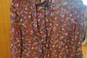 Brown floral top