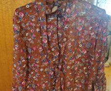 Brown floral top