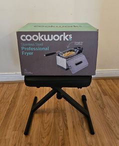 Brand New Cookworks 3L Stainless Steel Professional Deep Fat Fryer (Unused)