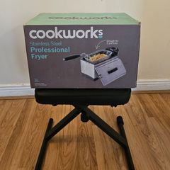 Brand New Cookworks 3L Stainless Steel Professional Deep Fat Fryer (Unused)