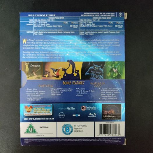Fantasia & Fantasia 2000 Blu Ray Set