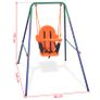 Toddler Swing Set with Safety Harness Orange Image 7
