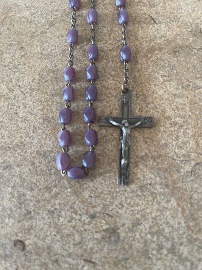 Vintage purple rosary beads