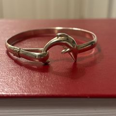 Silver Dolphin Bangle