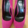 Hot Pink Court Shoes (Size4) Wide Fit Image 2