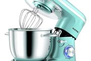 6.2L Food Mixer, Electric Kitchen Mixer with Bowl, Dough Hook, Wire Whip &amp; Beater 6.2L, Blue
