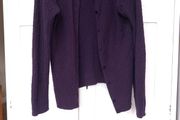 Talbots Grape Cotton Cardigan L