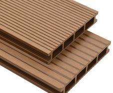 WPC Hollow Decking Boards with Accessories 10 m(sqr) 2.2 m Teak