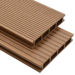 WPC Hollow Decking Boards with Accessories 10 m(sqr) 2.2 m Teak