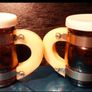 Vintage Amber Glass Irish Salt And Pepper Shakers Image 4
