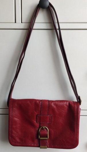 Marks & Spencer Vibrant Red Leather Crossbody bag