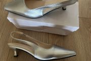 New Silver Kitten Heels