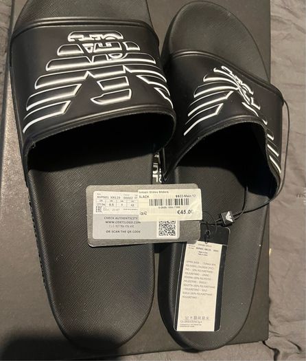 armani sliders size 43