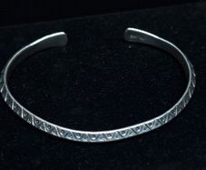 Vintage Sterling Silver Adjustable Bangle 925