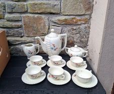 Cream china tea set postage possible