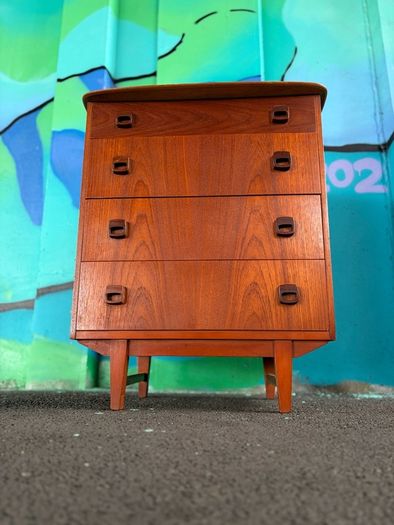 mid century cabinet sideboard drawers stock