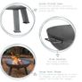 Raw Iron Garden Fire Pit Burner with Handles Image 2