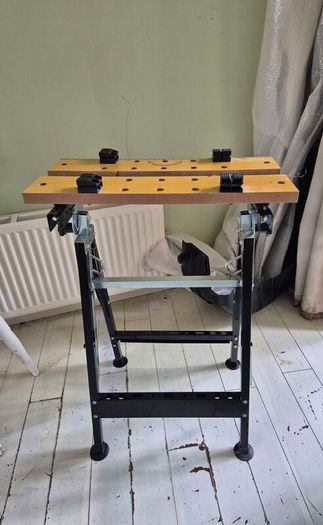 HBM Machines Heavy-Duty Adjustable Portable Workbench
