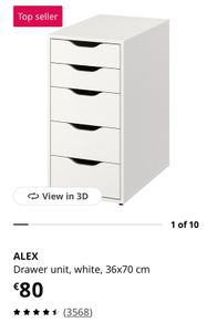 IKEA ALEX Drawer unit