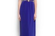 Mango Royal Blue full length maxi dress size UK10/12 EUR38/40 Postage included
