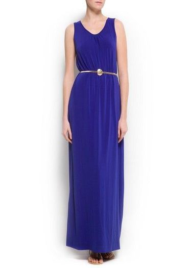 Mango Royal Blue full length maxi dress size UK10/12 EUR38/40 Postage included