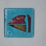 Fused glass coaster/ornament. Home decor, Gift. Coloured glass Image 5