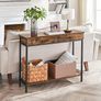 Console Table, Hallway Table, Side Table, Sofa Table with 2 Drawers, Steel Frame, Hallway, Living Room, Industrial Design, Vintage Brown/Black Image 3
