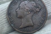 GB Victoria 1855 half penny