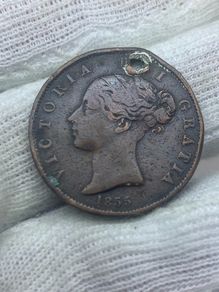 GB Victoria 1855 half penny