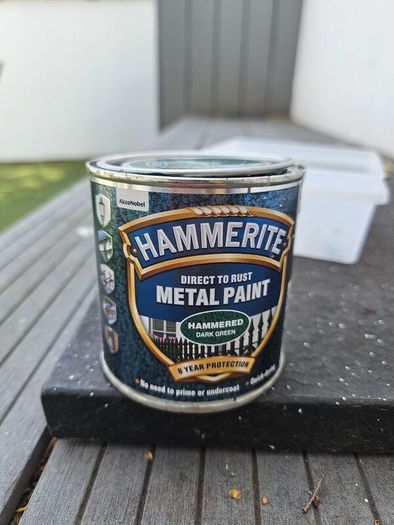 Dark green metal paint