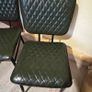 Cult furniture - green faux leather dining chairs Image 2