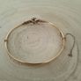 Vintage Rolled Gold Bangle Bracelet  Amethyst  Clear Stone Cluster Image 10