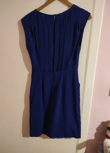 Warehouse Navy Midi Dress
