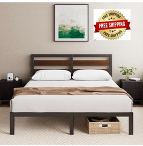 Double Bed Frame with Headboard