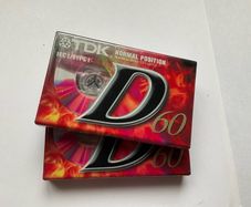 2x TDK D60 Blank Audio Cassettes (New & Factory Sealed) Type 1 Normal Bias