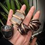 Copper Coiled Around a Raw Clear Quartz Crystal Ring Size UK L Image 2