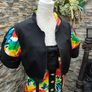 Vintage 80s 90s Jacqueline lechat Cannes pencil floral dress with cropped blazer Image 2