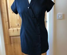 Black Tunic-Beauty/Massage/Hairdressers workwear Uniform 'Buttercups'
