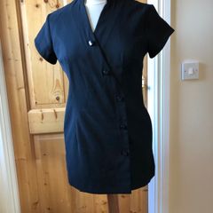 Black Tunic-Beauty/Massage/Hairdressers workwear Uniform 'Buttercups'
