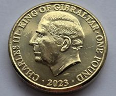 Gibraltar 1 Pound Coin Charles III Coronation 2023 UNC
