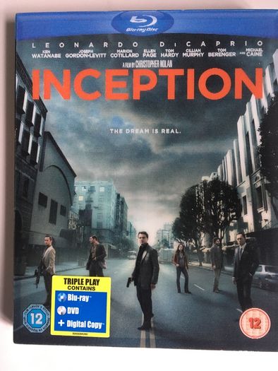 Inception (Christopher Nolan Film) [2010] Leonardo DiCaprio, Ken Watanabe, Joseph Gordon-Levitt, Marion Cotillard, Ellen Page, Tom Hardy, Cillian Murphy, Tom Berenger & Michael Caine [2xBlu-Ray Movie]