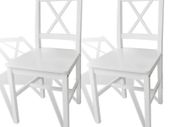 Dining Chairs 2 pcs White Pinewood