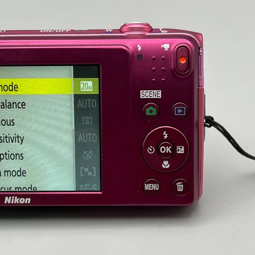 Nikon Coolpix S3600 20.1MP Digital Camera Pink - Full Kit