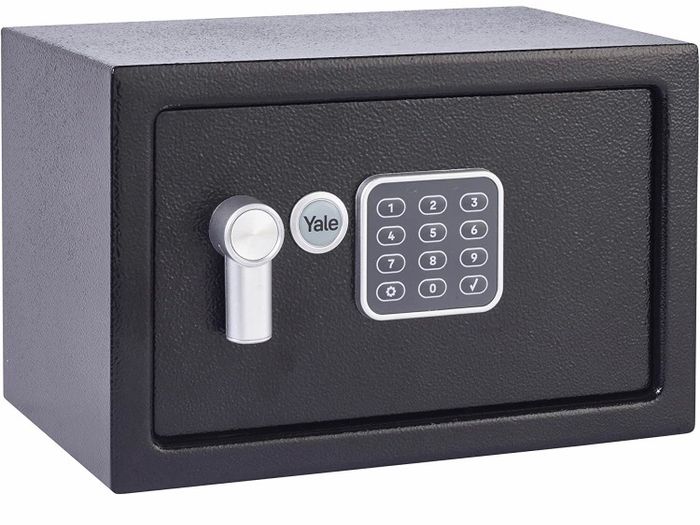 Small Value Safe, Digital Keypad, LED Light Indicators, Steel Locking Bolts, Emergency Override Key, Wall And Floor Fixings, Black Finish, 8 Litre Capacity