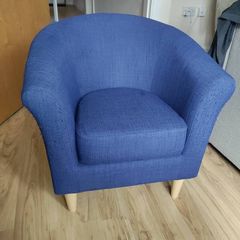 blue tub chair