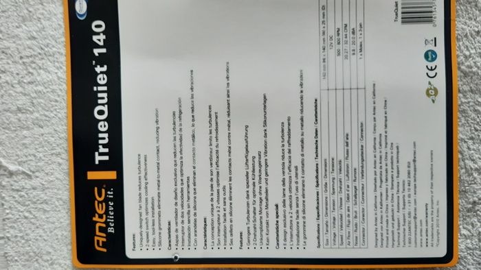 Antec TrueQuiet 140 140mm Cooling Fan