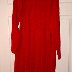 Brand NEW without tags Boohoo midi red wooly dress, size S