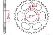 Honda NSR 50 S 89-96'  Rear Sprocket JTR216.41 41 Tooth