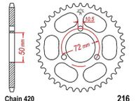 main image for ad Honda NSR 50 S 89-96'  Rear Sprocket JTR216.41 41 Tooth