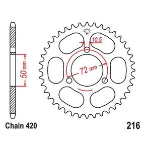Honda NSR 50 S 89-96'  Rear Sprocket JTR216.41 41 Tooth